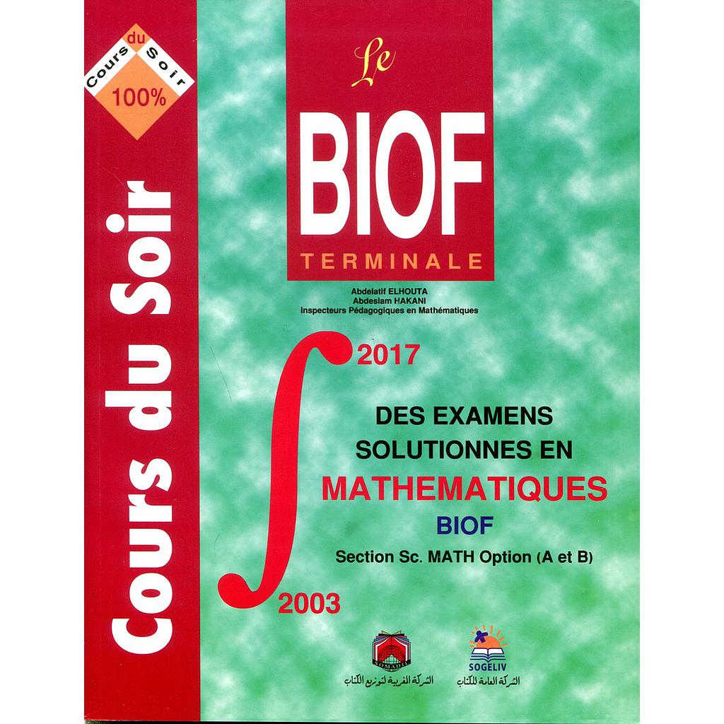 Cours Du soir En Mathématique Le Biof Term Sc Math option A et B