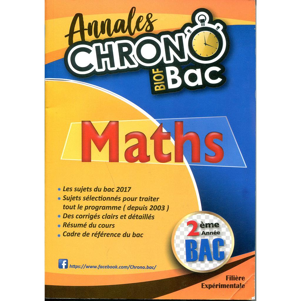 annales chrono bac Maths 2 bac  biof sc expérimentale