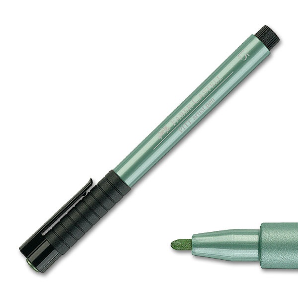 Stylo feutre pitt artist pen Vert Metalique 1.5