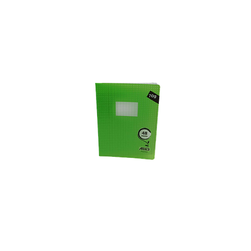 Cahier Piqué Séyès Polypro 48 P 17 x 22 70G Vert