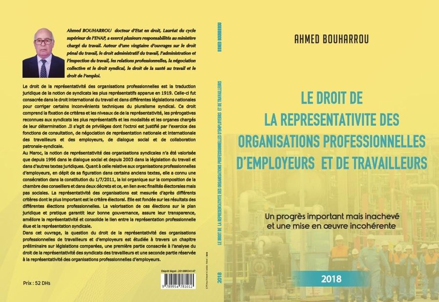 Le droit de la représentativité des organisations professsionnelles d'employeurs et de travailleurs - 2018