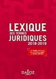 Lexique des termes juridiques 2018/19 campus