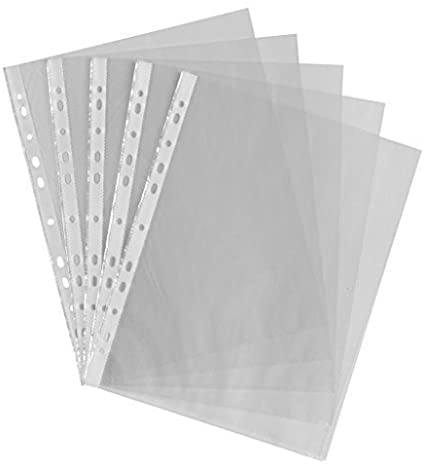 Pochettes perforées transparentes 100 pcs