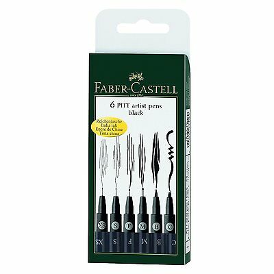 Set de 6 Feutres Pitt - Noir-167116