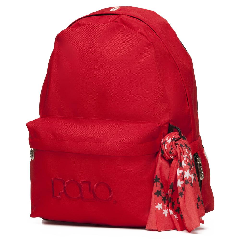 Sac à dos Polo +Scarf Rouge