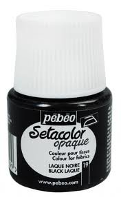 Peinture pour Tissus Pébéo Setacolor  45ml Laque noire