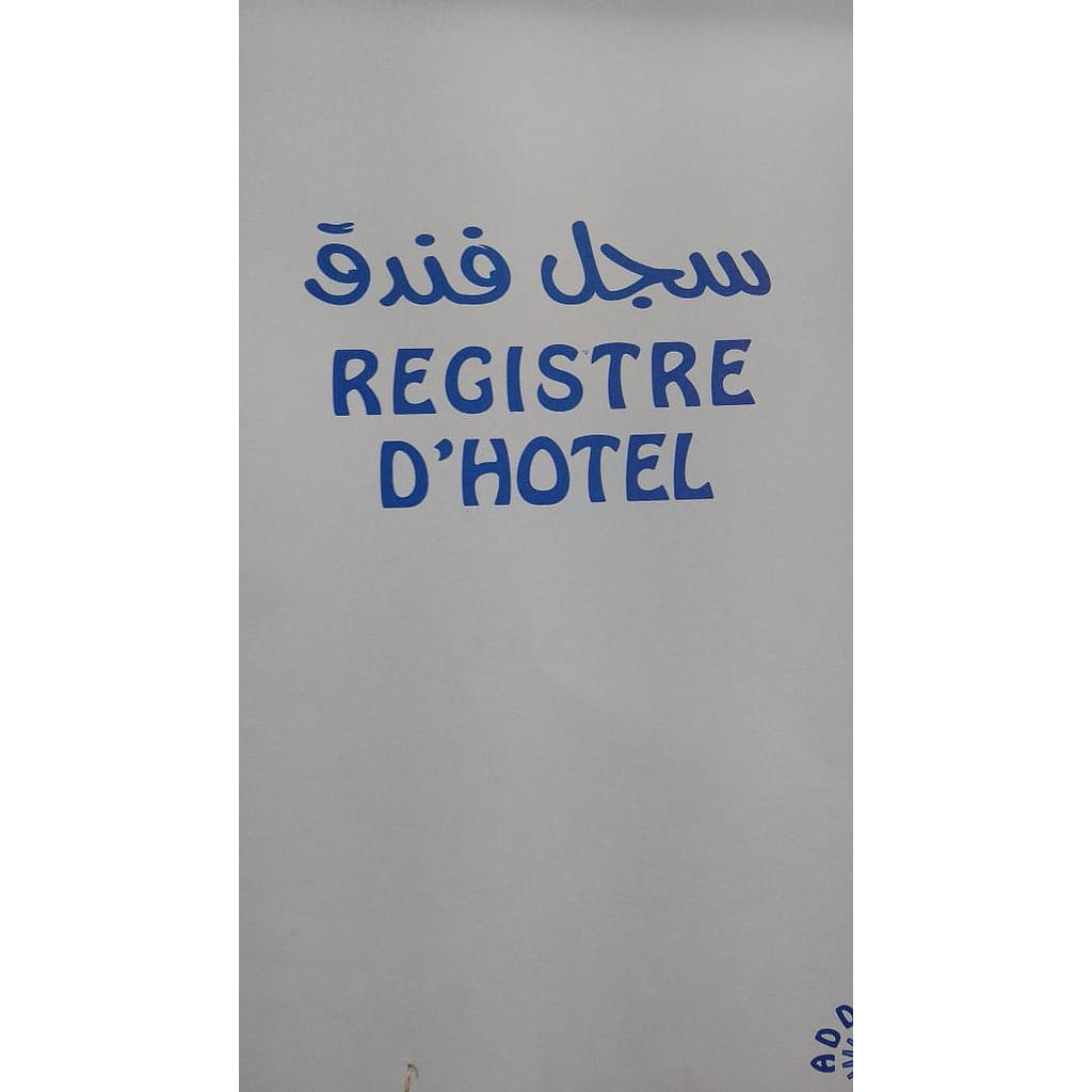 Registre d'hôtel