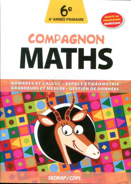 Compagnon Maths 6e manuel adapté au programme marocain