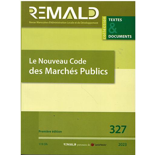 المدونة الجديدة للصفقات العمومية  Le Nouveau Code des Marchés Publics 327
