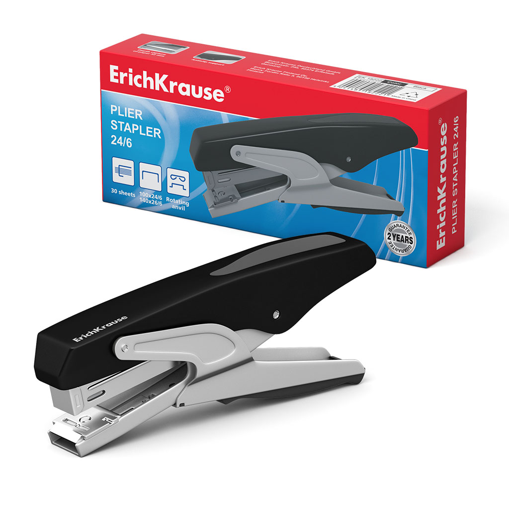 Agrafeuse  EricheKrause  - 24/6 - Normal - Plastique - Noir