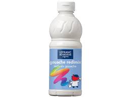 Peinture Gouache Lefranc &amp; Bourgeois- Blanc - 500ml