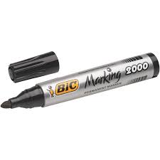Marqueur permanent Bic Velleda  - Noir - Pointe Ronde