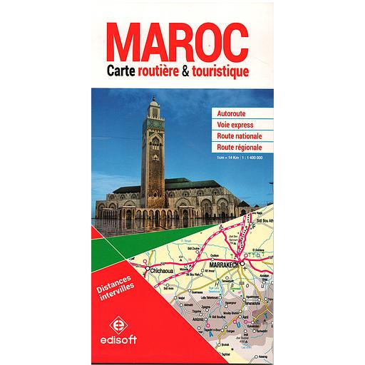 Maroc carte routière &amp; touristique + distances intervilles