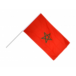 Drapeau Marocain Lux avec Manche