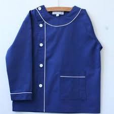 Tablier En Tissu Bleu 3-6Ans