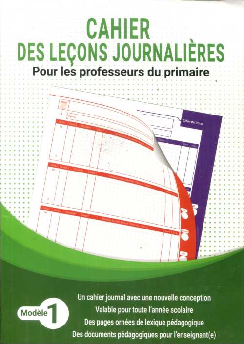 Cahier des leçons journalières pour les professeurs du primaire ( Modèle 1 )