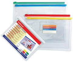 Enveloppe Plastique Zipper Pocket Transparant B6