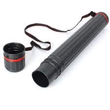 Tube Porte Plans Extensible Noir Ø 10 cm L 110 cm