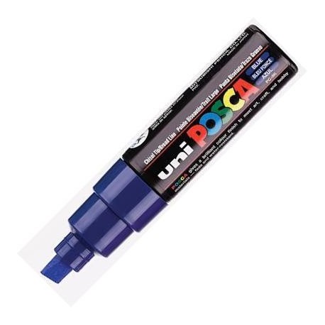 Marqueur Posca Bleu Pointe Large Biseautée