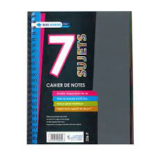 Registre Bleu Marine 7 Sujets