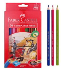 Crayons de couleur Classic Longue - 36 crayons avec taille crayons