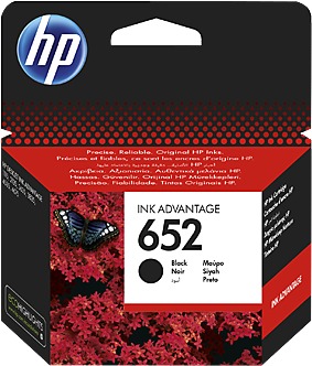 Cartouche pour Imprimante HP Origine 652 Noir