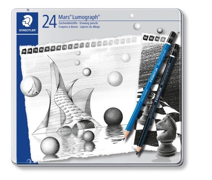 Lot de 24 crayons Lumograph Staedtler