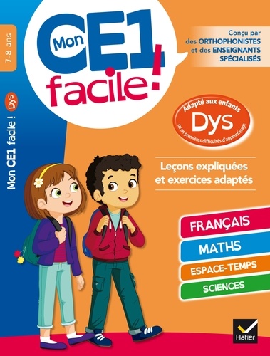 Mon CE1 facile ! adapté aux enfants dyslexiques (DYS) ou en difficulté d'apprentissage 7-8 ans