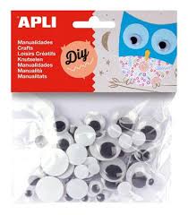 Sachet de 100 Yeux Noir Adhesifs Mobile Kids