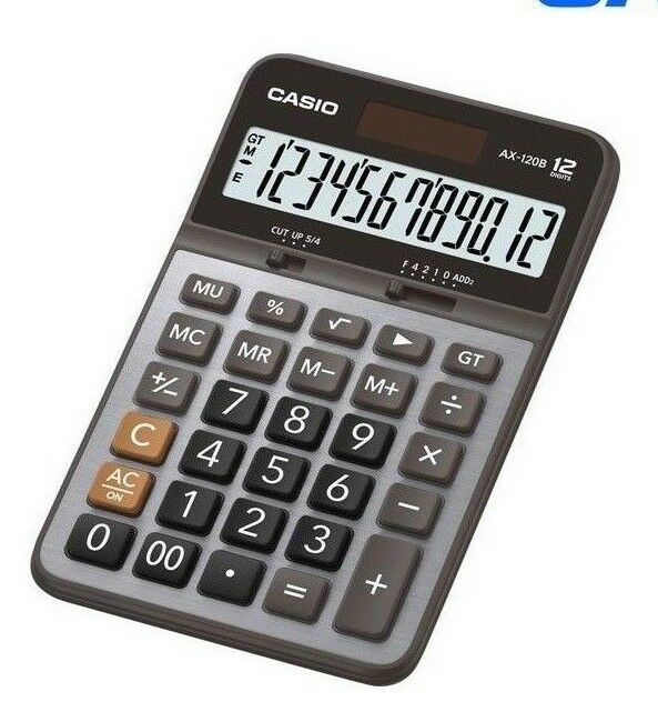 Calculatrice Casio AX-120B - 12 Chiffres - Batterie/Solaire