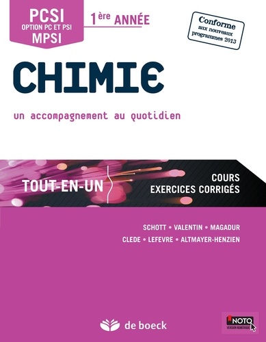 Chimie PCSI, option PC et PSI, MPSI 1re année tout-en-un  - Un accompagnement au quotidien