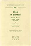 DROIT ET PAUVRETE : DROITS DE L'HOMME, SECURITE SOCIALE, AIDE SOCIALE