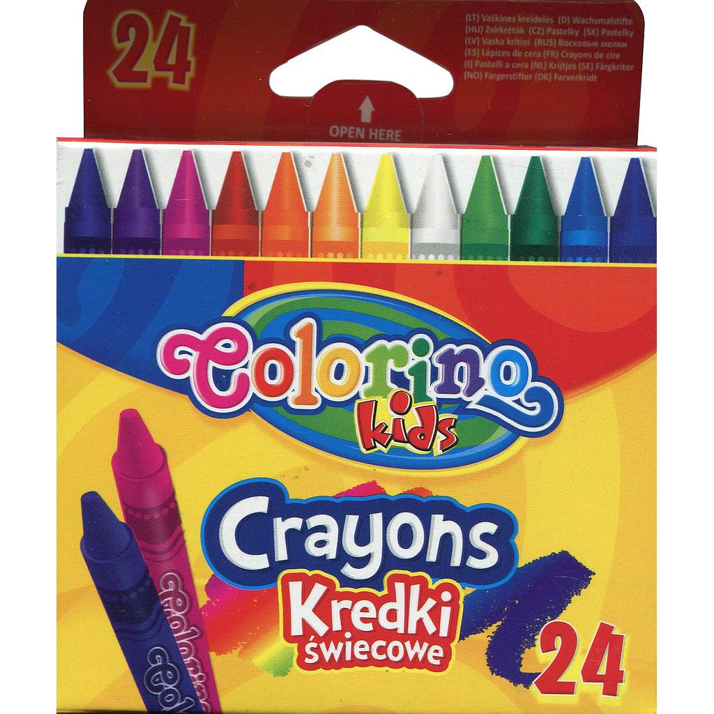 24 Crayons de cire Colorino Kids