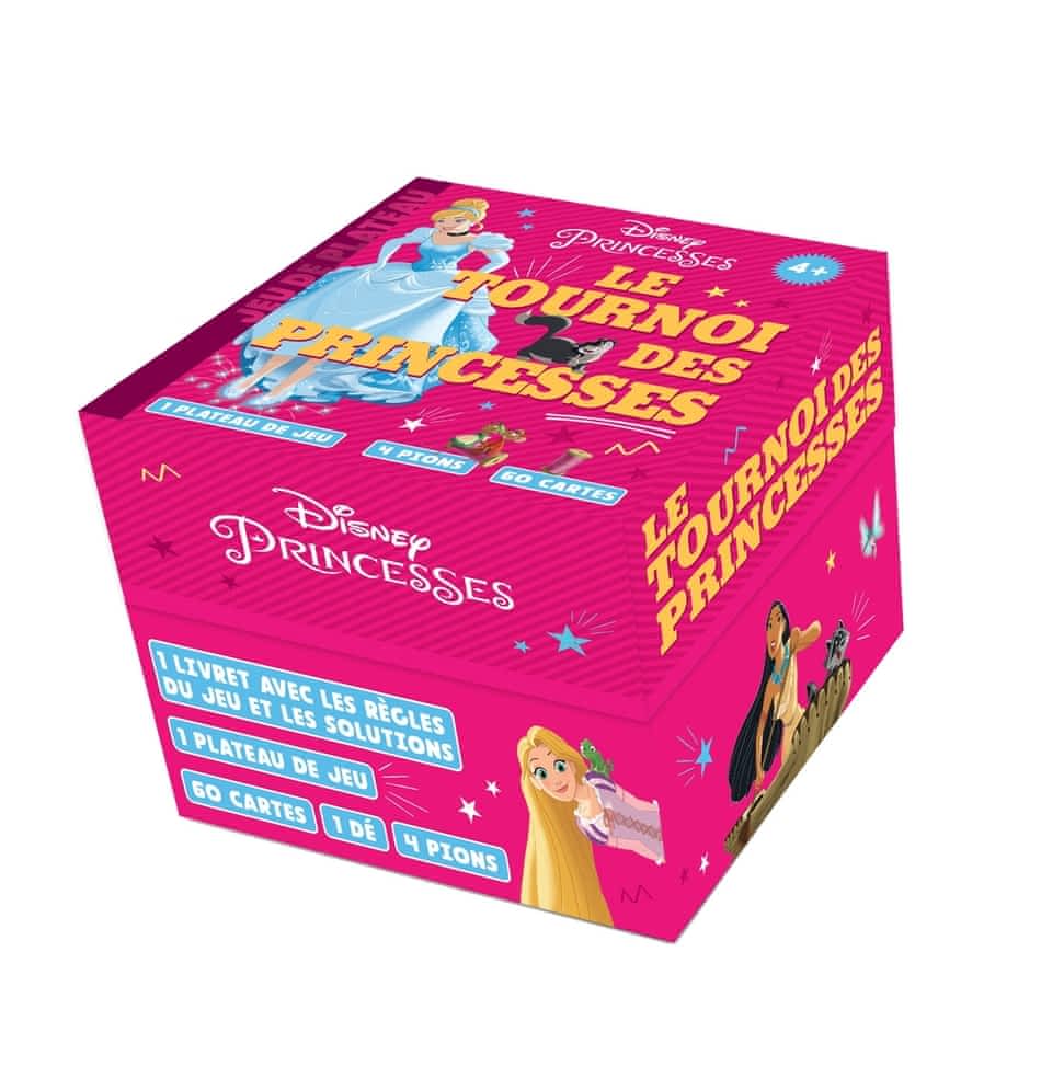 Disney Princesses Le Tournoi des Princesses  - Jeu de plateau - avec 1 plateau de jeu, 4 pions, 60 cartes