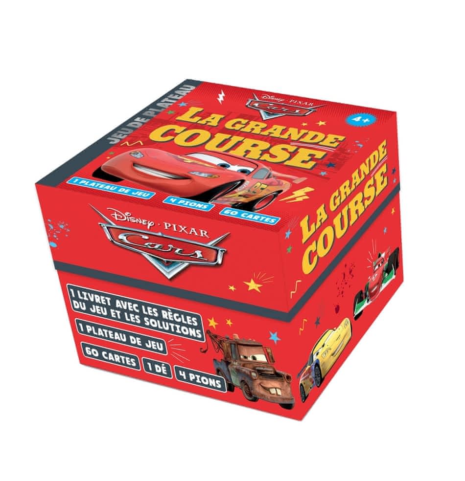 Cars, La grande course  - Jeu de plateau - Avec 1 plateau, 4 pions et 60 cartes