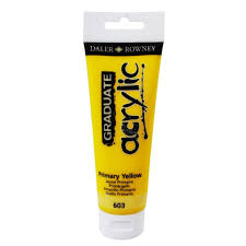 Peinture Acrylique Daler Rowney Graduate  - 120 ml - Jaune Primaire - Unité