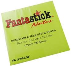 Post-it - 3 x 3 - Vert Fluorescent