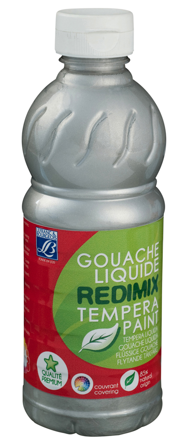 Peinture gouache Argent 500ml