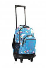 Cartable à roulette 4 compartiments- Bleu