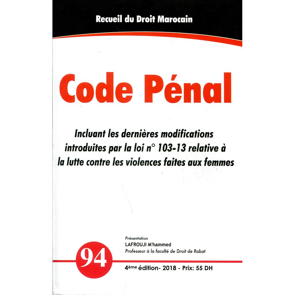 Code pénal n° 94 - 2018