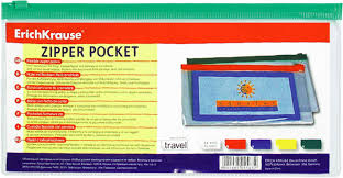 Enveloppe Zipper Pocket Transparant Plastique A4