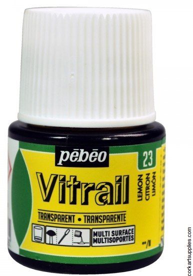 Peinture pour Vitrail 45ml N°23 Citron