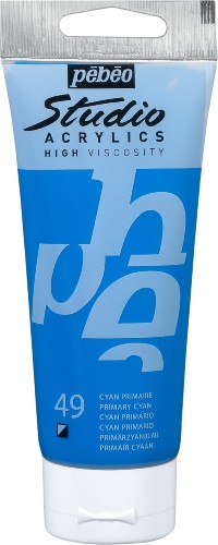 Peinture Acrylique Studio 100ml Cyan Primaire Opaque
