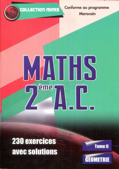 Collection Mars Maths 2 AC Tome 2 Geometrie