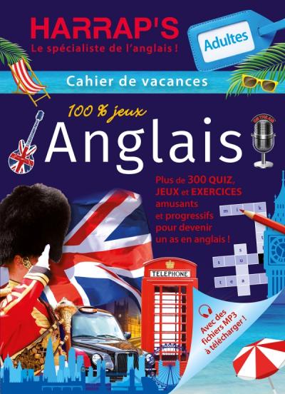 Harrap's cahier de vacances 100% jeux anglais adulte