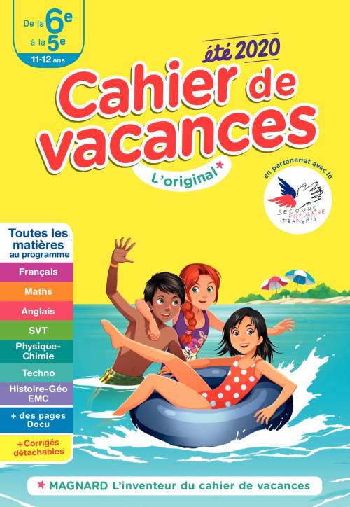 Cahier de vacances été de la 6e à la 5e
