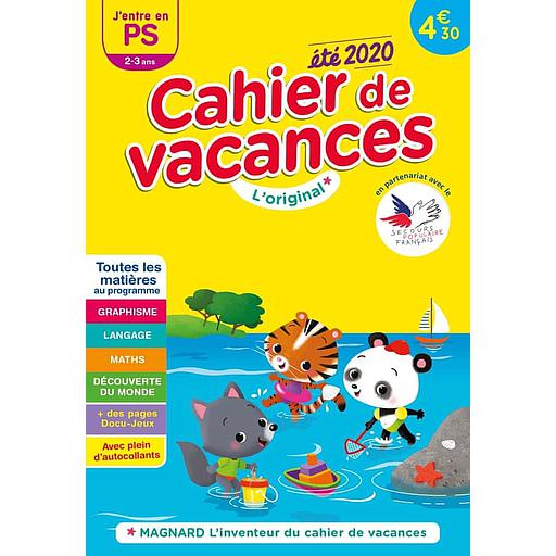 Cahier de vacances été J'entre en PS