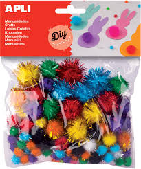 Sachet de 78 Pompons Couleur Ass Kids