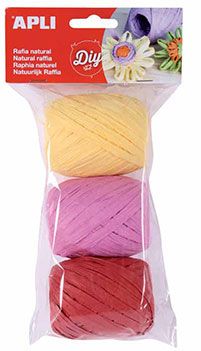 Sachet de 3 Pelotes Raphia 30M Bonbons