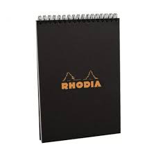 Bloc Note Avec Spiral Polypro Noir